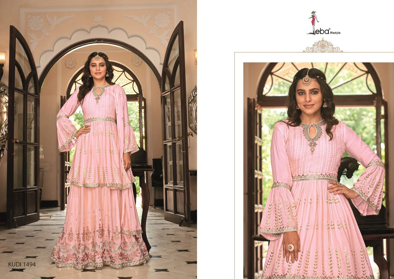 Eba Kudi Heavy Designer Embroidered Wholesale Wedding Salwar Suits Catalog